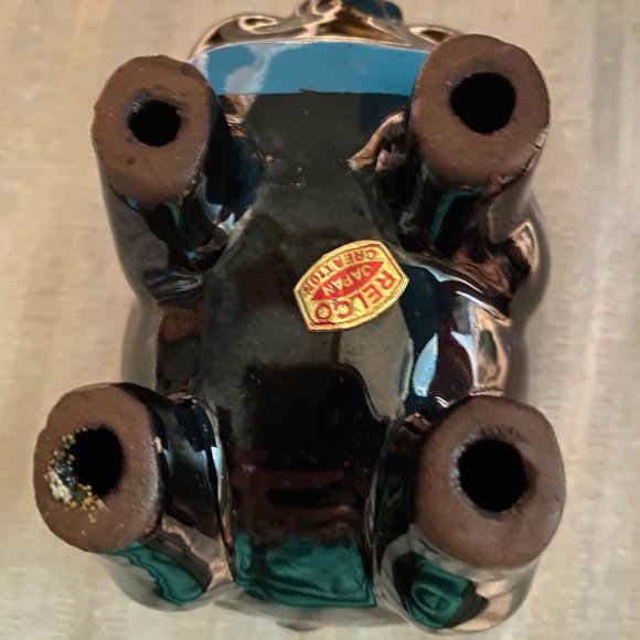 RELCO CREATION PIGGY BANK Made in Japan Mini brown redware ceramic - Picture 3 of 7